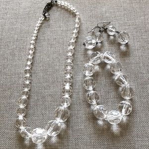 Clear Bead 3pc Jewelry Set